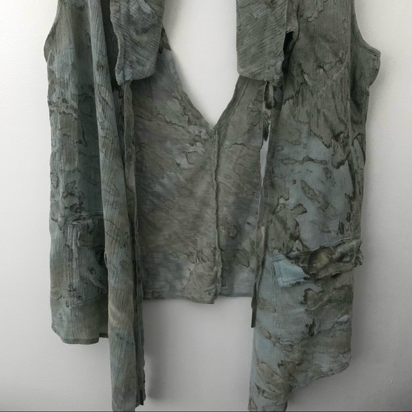 XVCI Maeve Tie Dye Linen Vest NWT - Picture 5 of 13